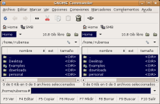 Caputa de pantalla de GNOME-Commander
